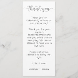 テーブルサンキューカード、設定カードの感謝してい配置 メニュー