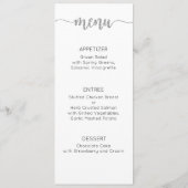 テーブルサンキューカード、設定カードの感謝してい配置 メニュー (裏面)