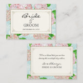 テーブルシーティングエスコートバラあじさいレースフローラ プレイスカード (正面/裏面)