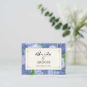 テーブルシーティングエスコートブルーアジランジェアレースフローラ プレイスカード (スタンド正面)