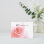 テーブルシーティングカードピンクローズ結婚ズセット プレイスカード (スタンド正面)