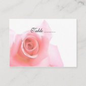テーブルシーティングカードピンクローズ結婚ズセット プレイスカード (裏面)
