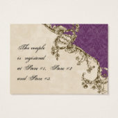 テーブルシーティング – パープルヴィンテージ孔雀&エッチング (裏面)