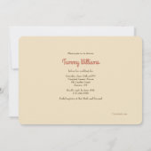 テーブルセッティング ブライダルシャワー 招待状 (裏面)