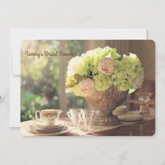 テーブルセッティング ブライダルシャワー 招待状 (正面)
