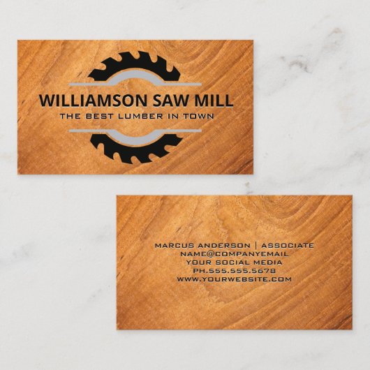 テーブルソー | ソーミル | 木材置場 名刺 (正面/裏面)