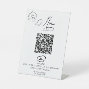 *~*テーブルテントの卓上シンプルの彩度ロゴQR 台座サイン