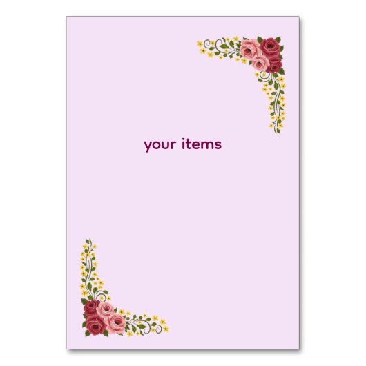 テーブルテントサイン テーブルナンバー (裏面)