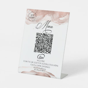 *~*テーブルテントテーブルトップバラ金ゴールドロゴQR 台座サイン