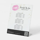 *～*テーブルテントピンクLIPSテーブルトップペデスタル記号 台座サイン (正面)