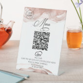 *~*テーブルテント卓上バラ金ゴールドEateryロゴQR 台座サイン (インサイチュ)