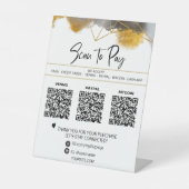 *~*テーブルテントQR 3支払いの結晶 台座サイン (正面)