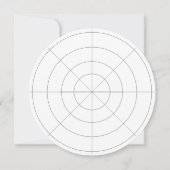 テーブルトップのエフェクトグリッド距離領域 –  招待状 (裏面)