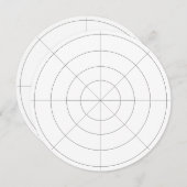 テーブルトップのエフェクトグリッド距離領域 –  招待状 (正面/裏面)