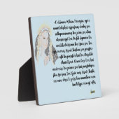 テーブルトップイーゼルとキャンバス；祈りの言葉ヴァージンメアリー フォトプラーク (正面)