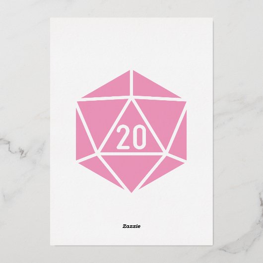 テーブルトップシックのペタルピンクフォイル招待状 箔招待状 (裏面)