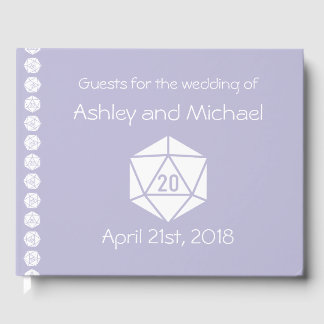 テーブルトップシックインラベンダーゲストブック ゲストブック