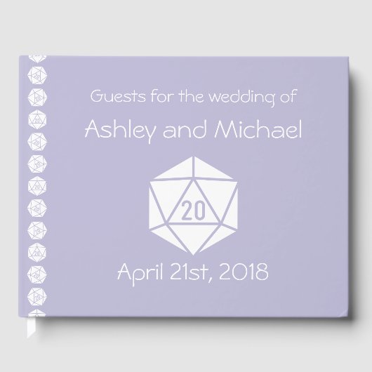 テーブルトップシックインラベンダーゲストブック ゲストブック (正面)