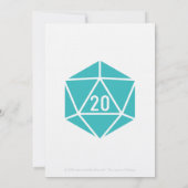 テーブルトップシックターコイズ結婚式招待状 招待状 (裏面)