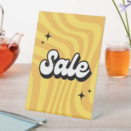 テーブルトップセールの看板,ブティック販売の看板,レトロ 台座サイン (インサイチュ)