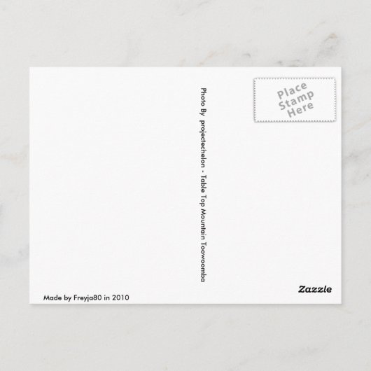 テーブルトップマウンテントゥームバ葉書 | 風光明媚 ポストカード (裏面)