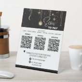 *~*テーブルトップQR 3支払いテーブル天文宇宙月 台座サイン (インサイチュ)