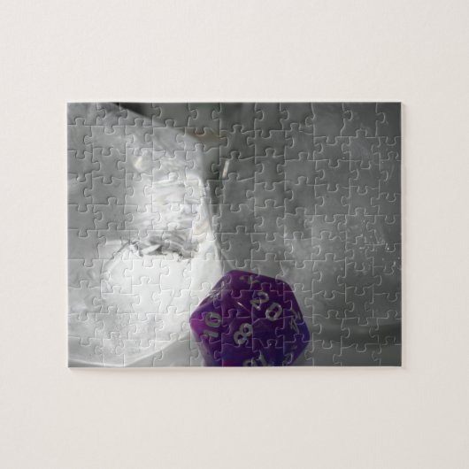 テーブルトップRPG |ファンタジーロールプレーヤーD20氷のサイコロ ジグソーパズル (横)