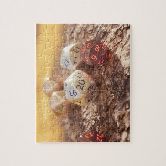 テーブルトップRPG |樹皮のファンタジーロールプレーヤーサイコロ ジグソーパズル (縦)