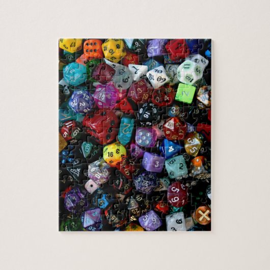 テーブルトップRPG | PNPファンタジーロールプレーヤーのサイコロ写真 ジグソーパズル (縦)