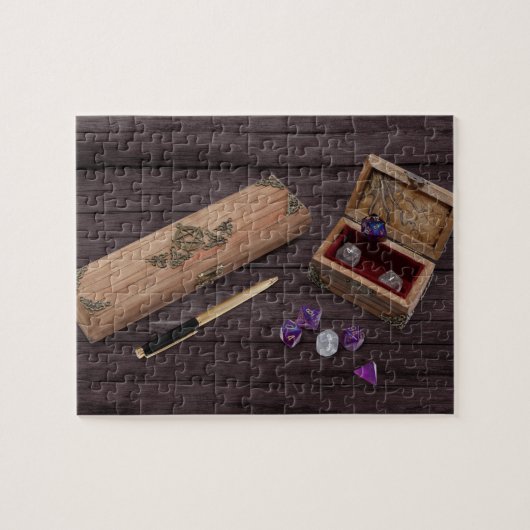 テーブルトップRPG | PNPファンタジーロールプレーヤーサイコロボックス ジグソーパズル (横)