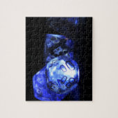 テーブルトップRPG | PNPロールプレーヤーの青い白熱［赤熱］光を放つサイコロ ジグソーパズル (縦)