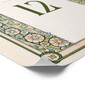 テーブルナンバーカードアールヌーボーミュシャヴィンテージデコ ポスター (角)