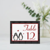 テーブルナンバーカードペンギンラブカップルメイトfor LIF ポストカード (スタンド正面)