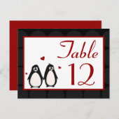 テーブルナンバーカードペンギンラブカップルメイトfor LIF ポストカード (正面/裏面)