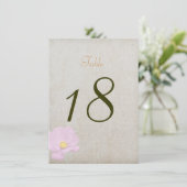 テーブルナンバーカード ヴィンテージペーパー シンプル ウェディング 招待状 (スタンド正面)