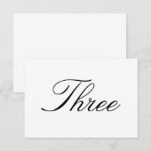 テーブルナンバーカード 招待状 (正面/裏面)