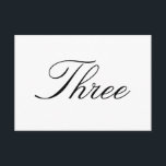 テーブルナンバーカード 招待状<br><div class="desc">シンプルなテーブルナンバーカード。結婚式に最適です。</div>