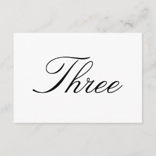 テーブルナンバーカード 招待状