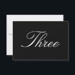 テーブルナンバーカード 招待状<br><div class="desc">シンプルなテーブルナンバーカード。結婚式に最適です。</div>