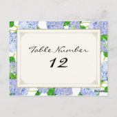 テーブルナンバーズブルーアジレアレースフォーマルフローラ ポストカード (裏面)
