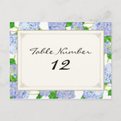 テーブルナンバーズブルーアジレアレースフォーマルフローラ ポストカード (正面)