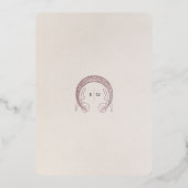 テーブルナンバーズブーゲンビレアブルゴーニュ結婚金ゴールド 箔招待状 (裏面)