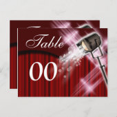 テーブルナンバーハリウッドテーマ結婚ズ ポストカード (正面/裏面)