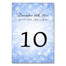 テーブルナンバーブルーウィンターワンダーランドスパークル テーブルナンバー