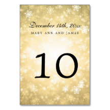 テーブルナンバー金ゴールドウィンターワンダーランド輝き