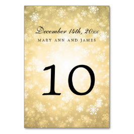 テーブルナンバー金ゴールドウィンターワンダーランド輝き テーブルナンバー