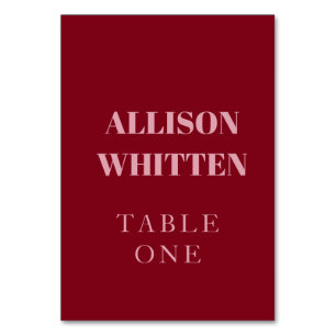  テーブルナンバー