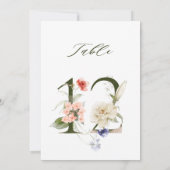 テーブルナンバー12（5x7ボタニカルフラワーデザイン） 招待状 (裏面)