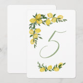 テーブルナンバー5 レモン 招待状 (正面/裏面)