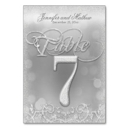 テーブルナンバー7 エレガントシルバー 偽グリッター テーブルナンバー